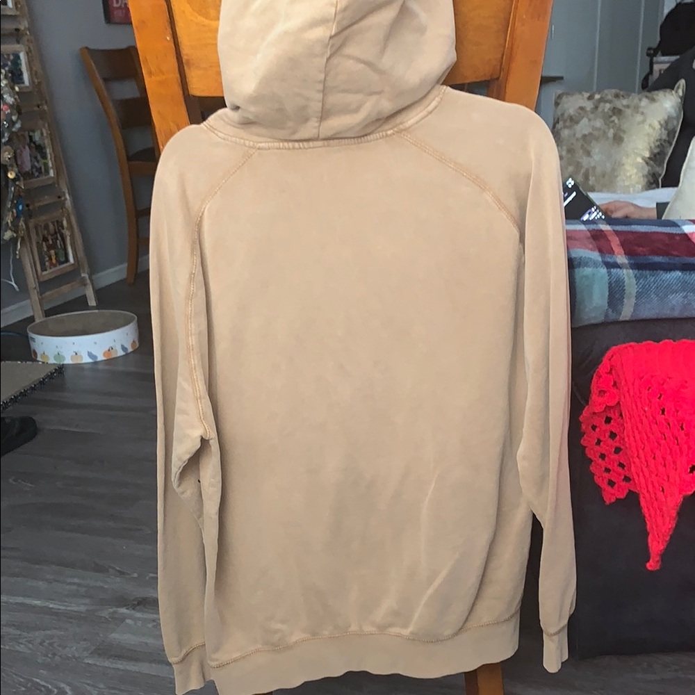 Tan Coffee Graphic Hoodie Size Large - Picture 3 of 3